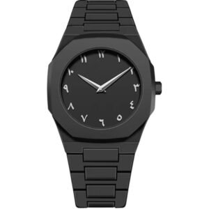 Matte Black Arabic Dial Watch – Premium Men’s Analog Quartz Watch